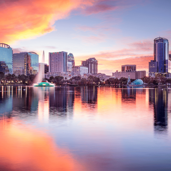orlando view of resorts and condos on water