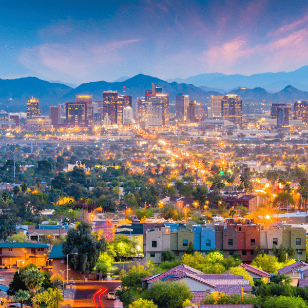 phoenix view at sunset